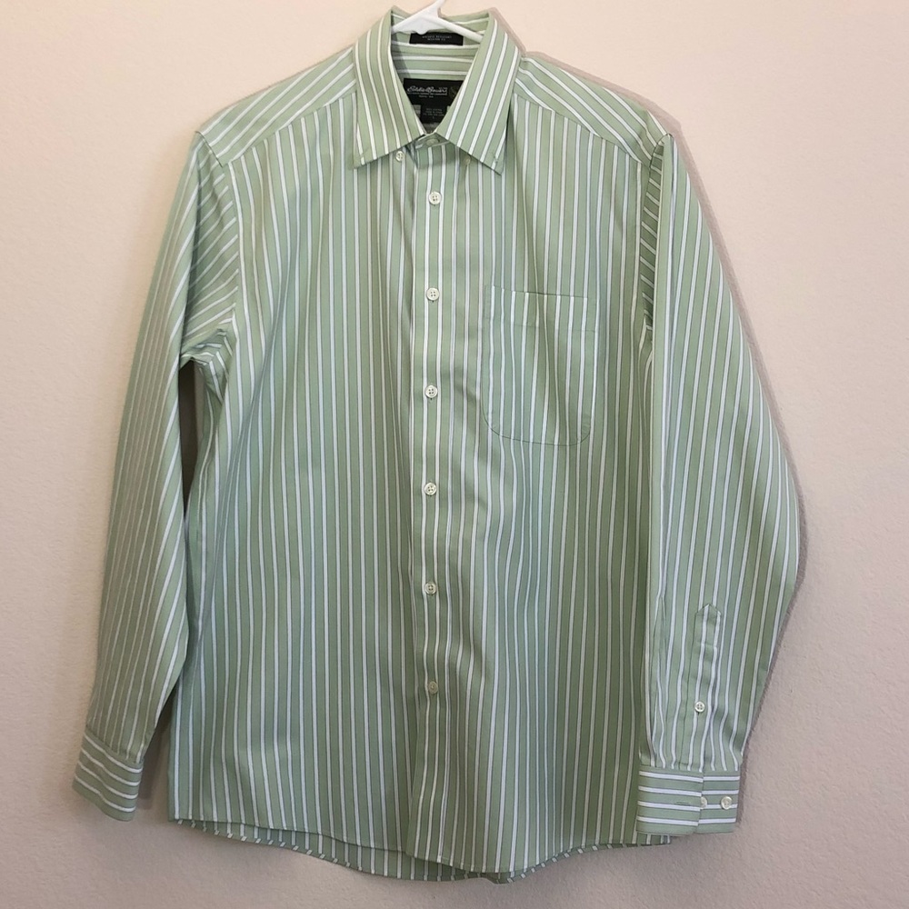 Eddie Bauer Wrinkle-Free Relaxed Dress Shirt (A)